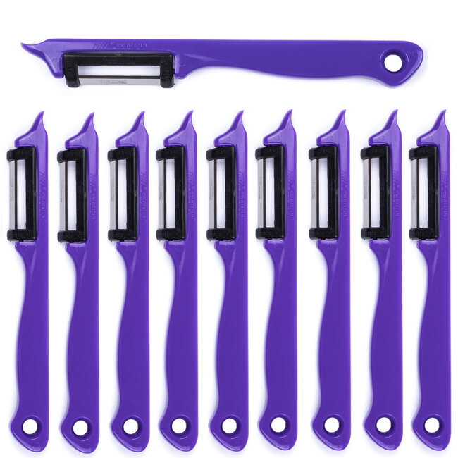 Solingen Dunschiller Enkel Mes – voor Fruit- en Groenteschiller – Kunststof – Paars – 10 stuks