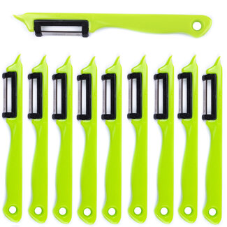 Solingen Dunschiller Enkel Mes – voor Fruit- en Groenteschiller – Kunststof – Groen – 10 stuks