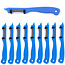 Solingen Dunschiller Dubbel Mes – voor Fruit- en Groenteschiller – Kunststof – Blauw – 10 stuks