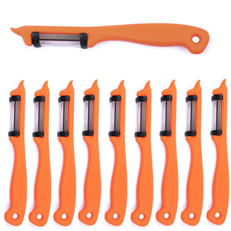 Solingen Dunschiller Dubbel Mes – voor Fruit- en Groenteschiller – Kunststof – Oranje – 10 stuks Solingen Dunschiller Dubbel Mes – voor Fruit- en Groenteschiller – Kunststof – Oranje – 10 stuks