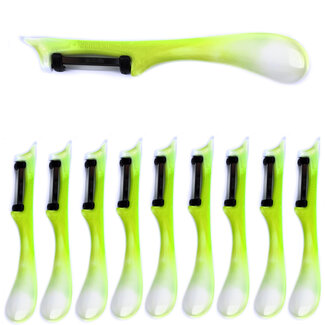 Solingen Dunschiller Star – Dubbel Mes – 19 cm – Bi-Color – Wit met Groen – 10 stuks