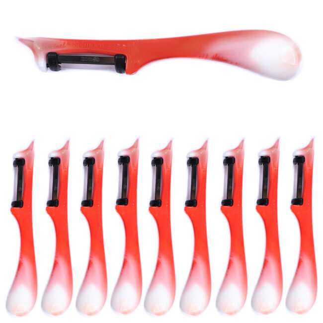 Solingen Dunschiller Star – Dubbel Mes – 19 cm – Bi-Color – Wit met Rood – 10 stuks