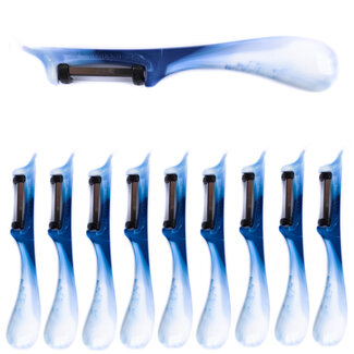 Solingen Dunschiller Star – Dubbel Mes – 19 cm – Bi-Color – Wit met Blauw – 10 stuks Solingen Dunschiller Star – Dubbel Mes – 19 cm – Bi-Color – Wit met Blauw – 10 stuks