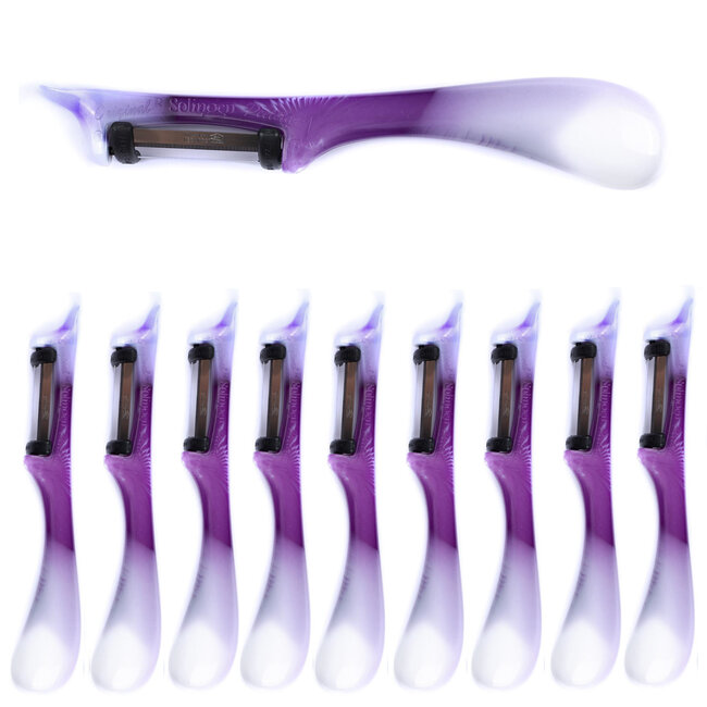 Solingen Dunschiller Star – Dubbel Mes – 19 cm – Bi-Color – Wit met Paars – 10 stuks