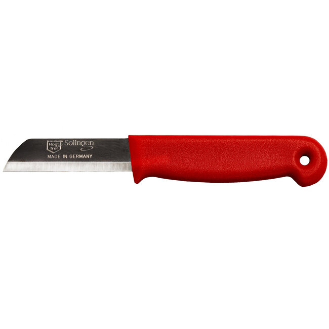 Solingen Schilmesje – RVS Glad – 16 cm met Blade Cover – Rood – 500 Stuks