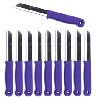 Solingen Schilmesje – RVS Glad – 18,5 cm met Blade Cover – Paars – 500 Stuks