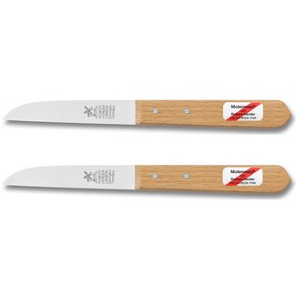 Robert Herder Molenmes – Schilmesje – Klassiker – Recht Lemmet 85 mm- Carbonstaal – Beukenhout – 2 Stuks