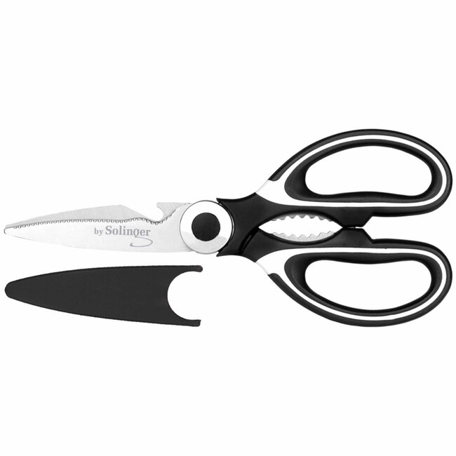 W-Selected Multifunctionele Keukenschaar – 20,5 cm – RVS met Kunststof Heft