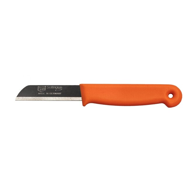 Solingen Schilmesje – RVS Glad – 16 cm met Blade Cover – Oranje