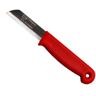 Solingen Schilmesje - RVS Glad - 16 cm met "Blade Cover" - Rood