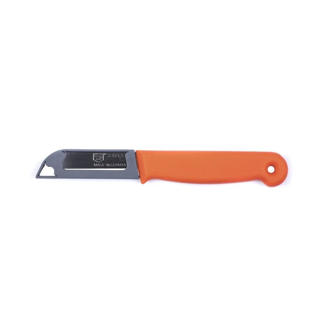 Solingen Schilmesje – RVS Glad – 16 cm met Blade Cover – Oranje
