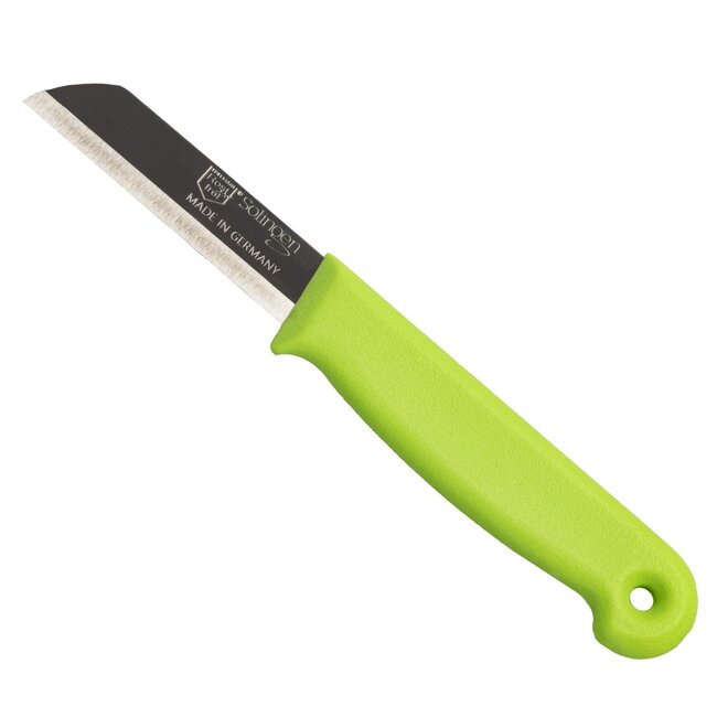 Solingen Schilmesje – RVS Glad – 16 cm met Blade Cover – Groen