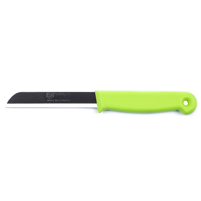 Solingen Schilmesje – RVS Glad – 18,5 cm met Blade Cover – Groen