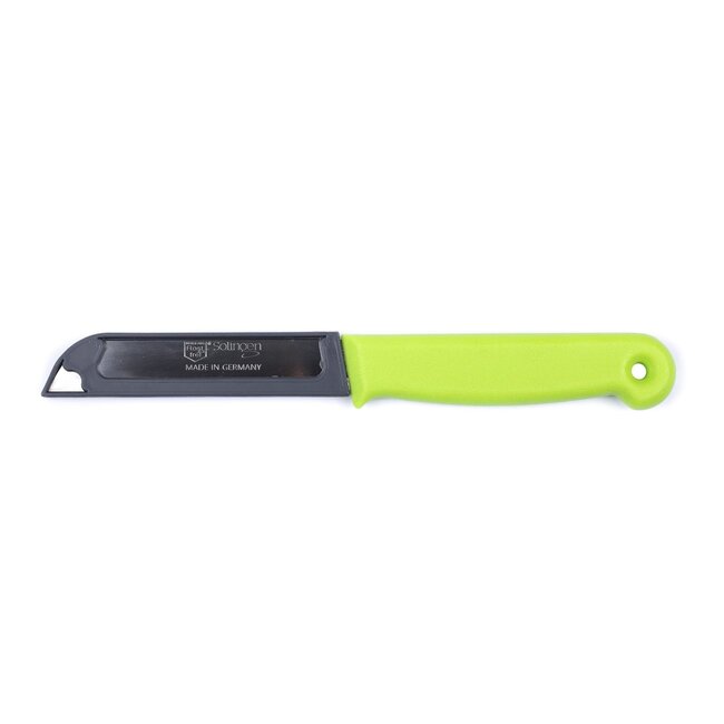 Solingen Schilmesje – RVS Glad – 18,5 cm met Blade Cover – Groen