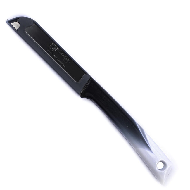 Solingen Kartelmes – Tomatenmes met Kartel – RVS – 19 cm met Blade Cover – Bi-Color Zwart met Wit