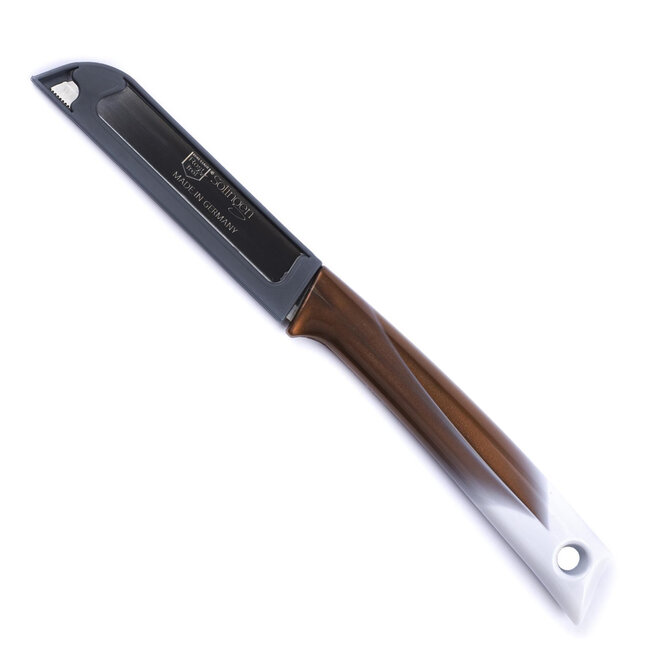 Solingen Kartelmes – Tomatenmes met Kartel – RVS – 19 Cm met Blade Cover – Bi-Color Goud met Wit