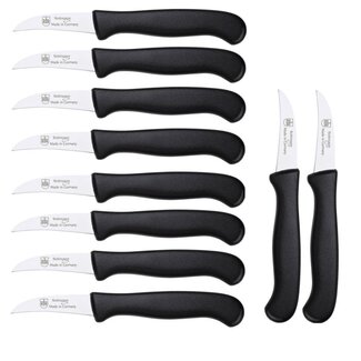 RÖR Solingen Schilmesje Krom / Gebogen – Kunststof Handvat – RVS Lemmet – 10 Stuks