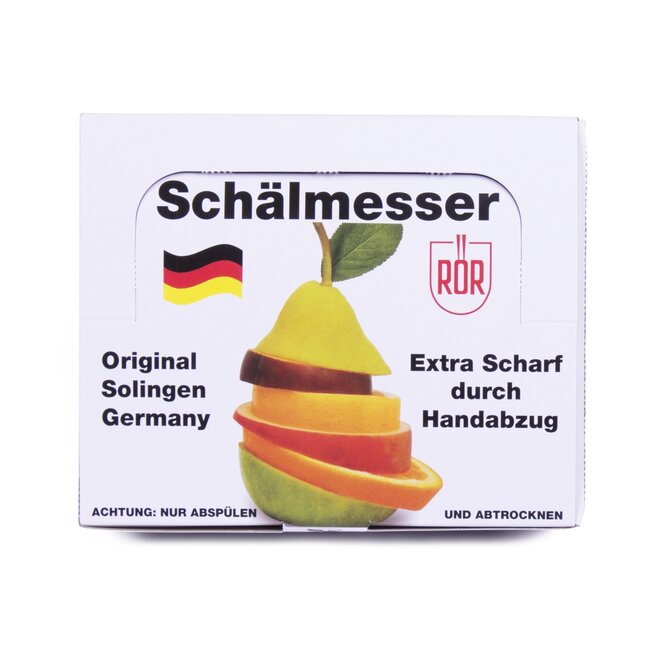 RÖR Solingen Schilmesje Krom / Gebogen – Kunststof Handvat – RVS Lemmet – 10 Stuks