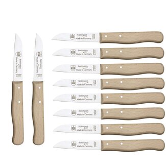 RÖR Solingen Schilmesje Recht Hout RVS – Oma's Keukenmesje – 10 Stuks RÖR Solingen Schilmesje Recht Hout RVS – Oma's Keukenmesje – 10 Stuks