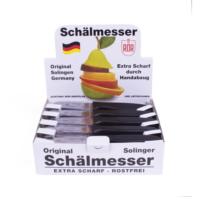 RÖR Solingen Schilmesje Recht – Kunststof Handvat – RVS Lemmet – 10 Stuks