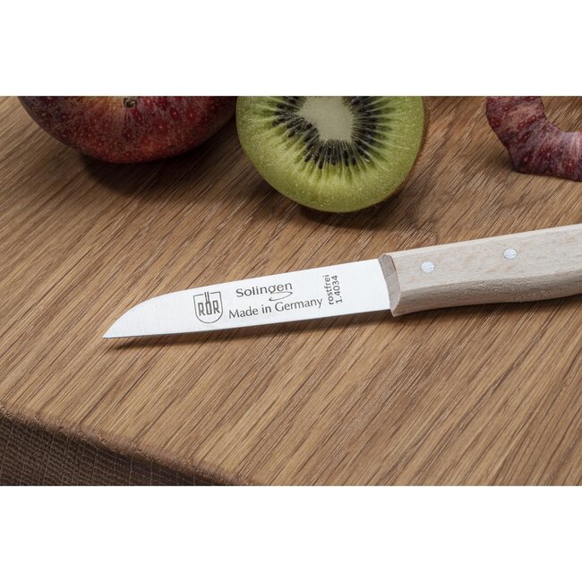 RÖR Solingen Schilmesje Recht Hout – RVS – Oma's Keukenmesje