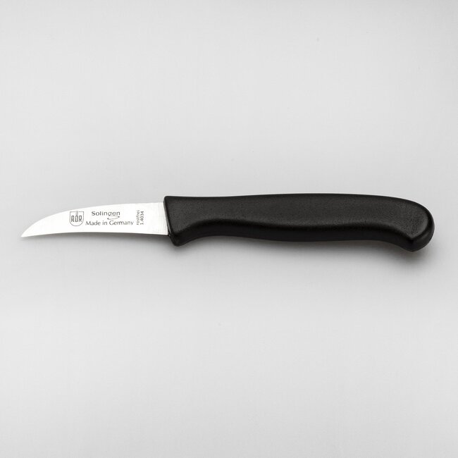 RÖR Solingen Schilmesje Krom / Gebogen – Kunststof Handvat – RVS Lemmet – Zwart