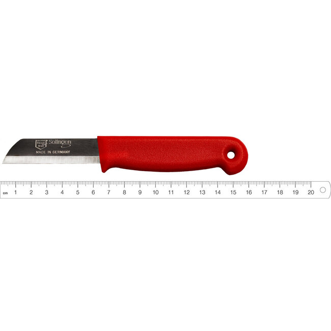 Solingen Schilmesje – RVS Glad – 16 cm met Blade Cover – Rood – 500 Stuks