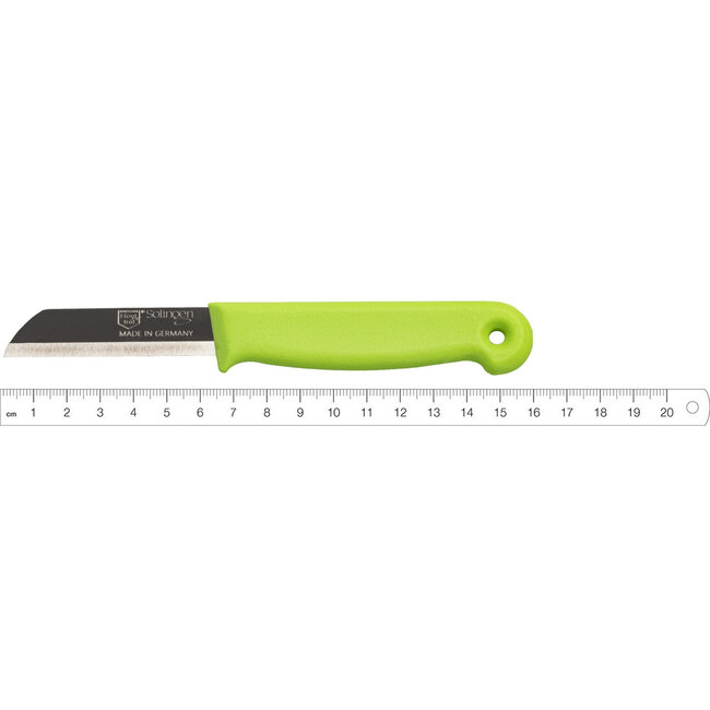 Solingen Schilmesje – RVS Glad – 16 cm met Blade Cover – Groen