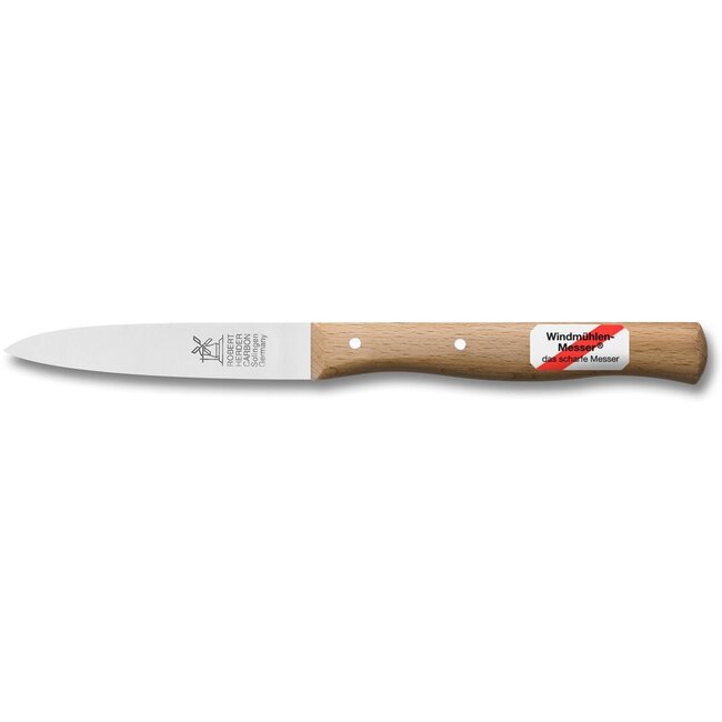 Robert Herder Molenmes – Officemes – Carbonstaal – Middenspits – Lemmet 85 mm – Heft Beukenhout