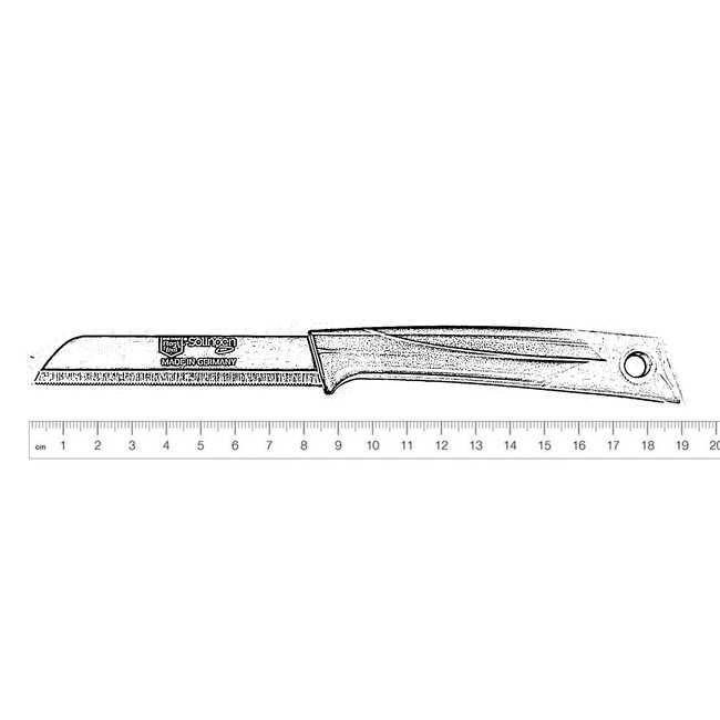 Solingen Kartelmes – Tomatenmes met Kartel – RVS – 19 Cm met Blade Cover – Bi-Color Goud met Wit