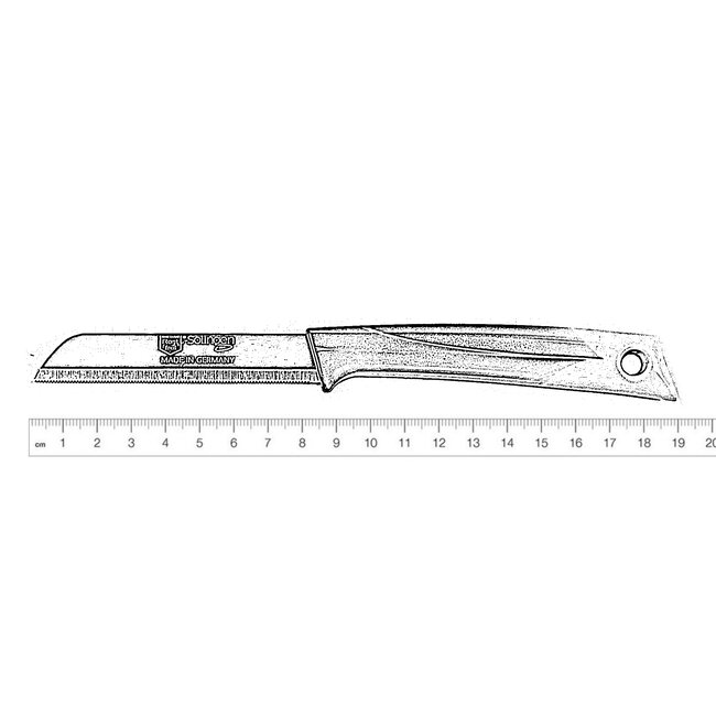 Solingen Schilmesje – RVS Glad – 19 cm met Blade Cover – Bi-Color Groen met Wit – 10 stuks