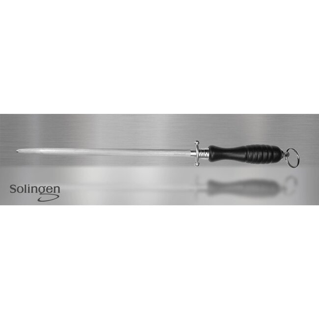 Eikaso Solingen Wetstaal 29 cm – RVS Grof – Ergonomisch Houten Heft – Keukenslijp Essentie