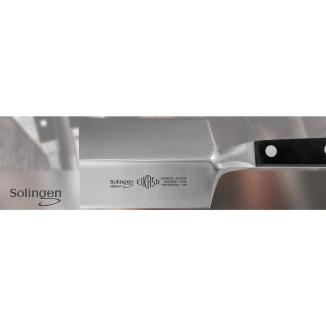 Eikaso Solingen Gastro Vleeshamer – 13 cm RVS – Ergonomisch Zwart Heft