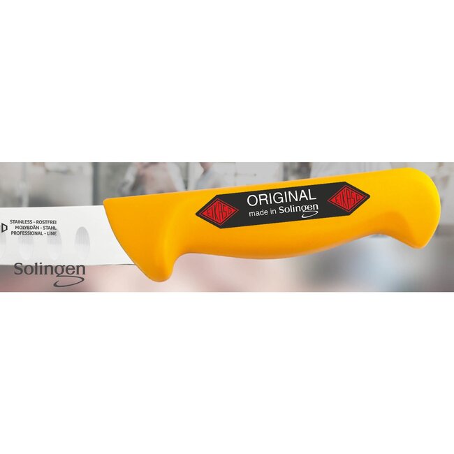 Eikaso Solingen Vleesmes met Kuilen – Semi Flexibel – 21 cm Lemmet – Geel