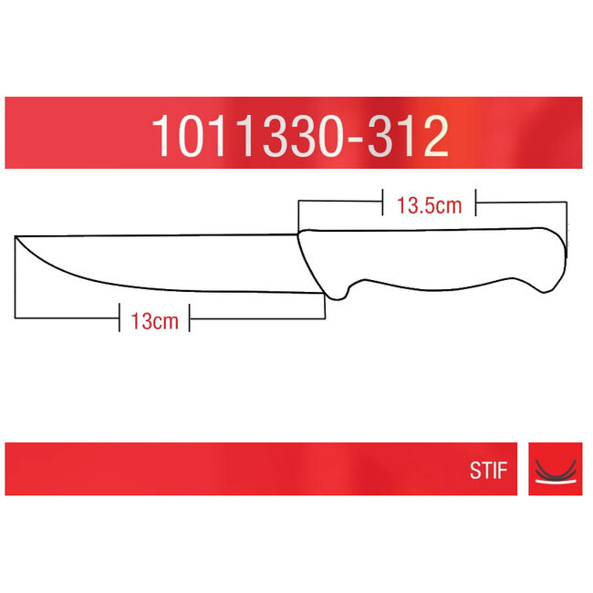 Eikaso Solingen Uitbeenmes 13 cm – Stijf Breed Lemmet – Professionele Snijprestaties – Geel Heft