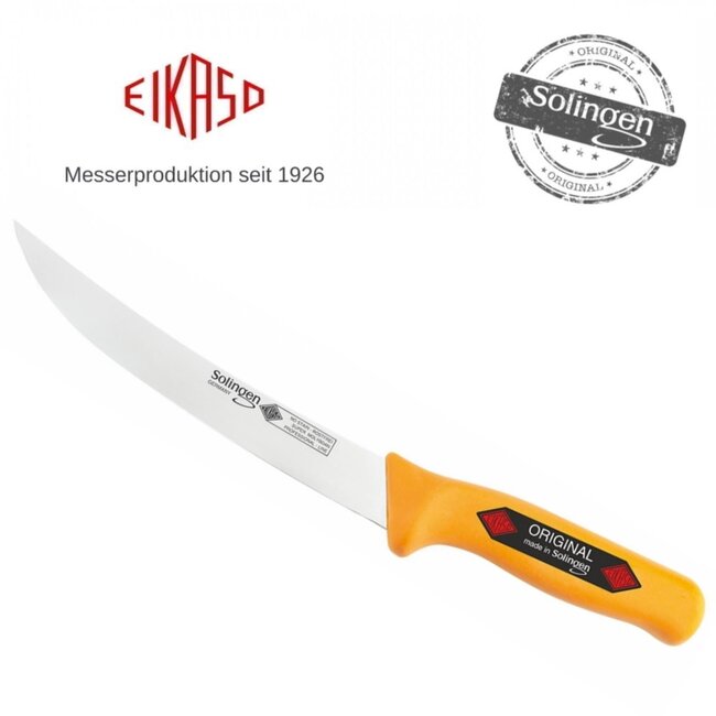 Eikaso Solingen Vleesmes 18 cm – Semi-Flexibel Lemmet – Geel Handvat