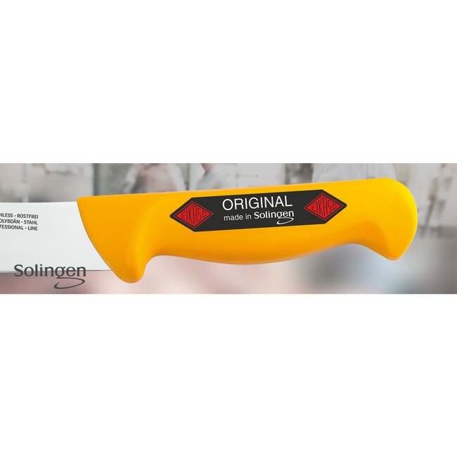 Eikaso Solingen Professioneel Vilmes 18cm – Stijf Lemmet voor Nauwkeurig Villen – Geel Handvat