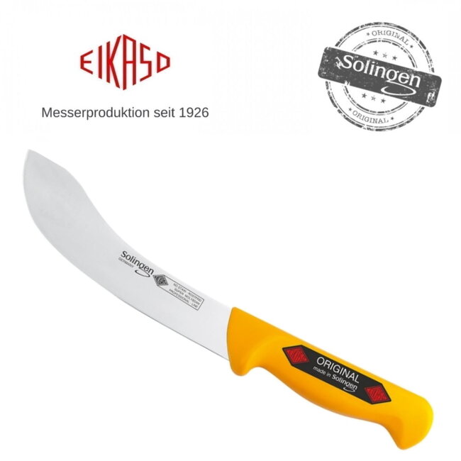 Eikaso Solingen Professioneel Vilmes 18cm – Stijf Lemmet voor Nauwkeurig Villen – Geel Handvat
