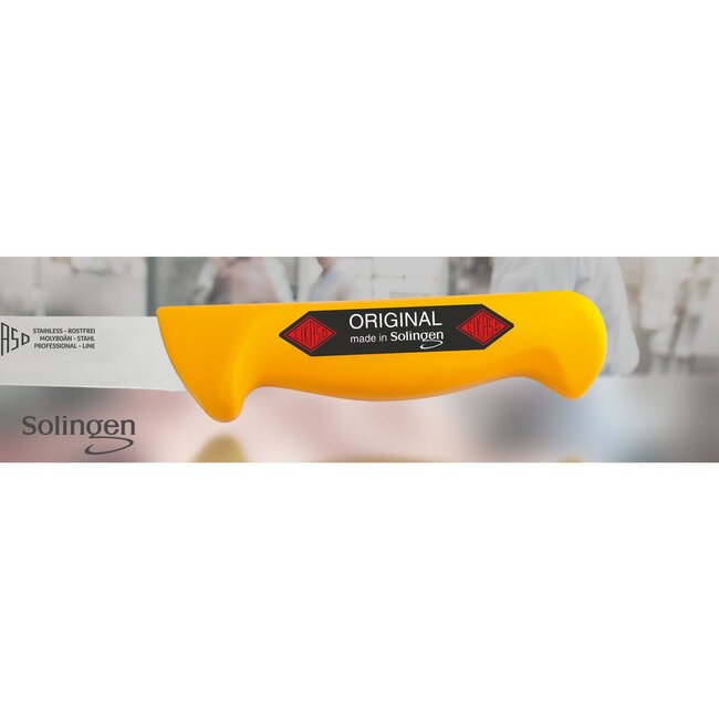 Eikaso Solingen Uitbeenmes 16 cm – Semi-Flexibel en Breed – Professionele Precisie – Ergonomisch Geel Heft
