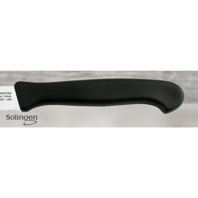 Eikaso Solingen Solingen Steakmes – Gegolfd Lemmet 12 cm – Ergonomisch Zwart Heft