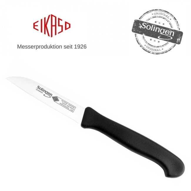 Eikaso Solingen Solingen Schilmes – Recht Lemmet 10 cm – Zwart Heft – RVS