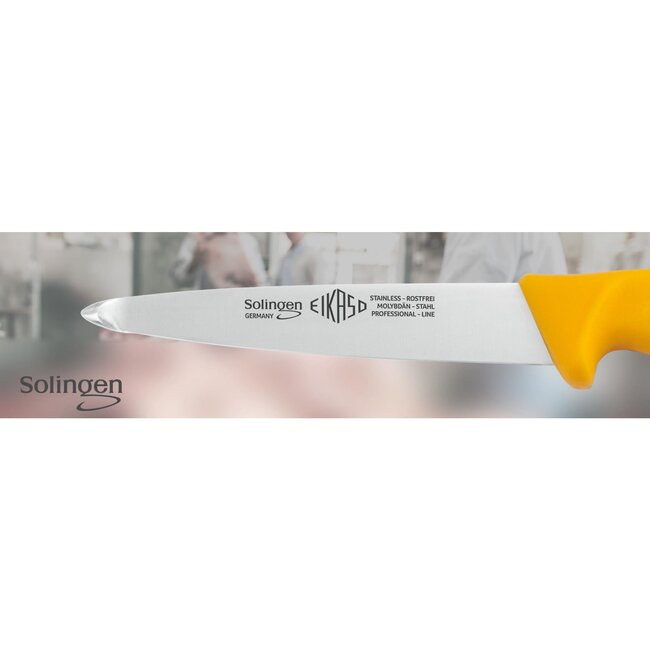 Eikaso Solingen Solingen Darmmes – Recht Lemmet 15 cm – Stijf – Geel Heft