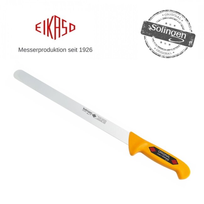 Eikaso Solingen Hammes/Zalmmes – Semi Flexibel Lemmet 26 cm – Ergonomisch Geel Heft