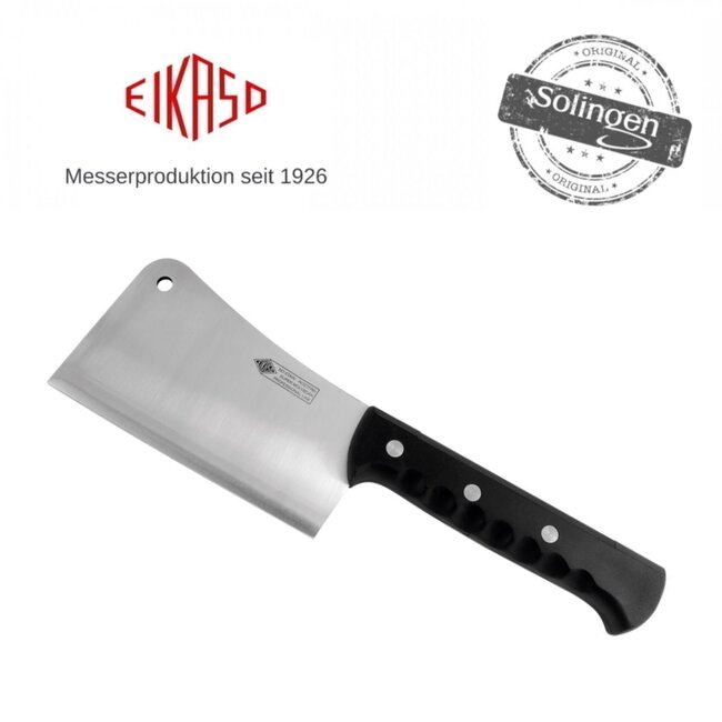 Eikaso Solingen Solingen Hakmes 16 cm – Ergonomisch Zwart Handvat – RVS Lemmet