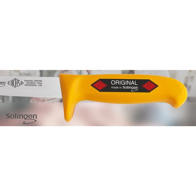 Eikaso Solingen Uitbeenmes 18 cm – Stijf Lemmet – PROfiTECT Heft – Geel