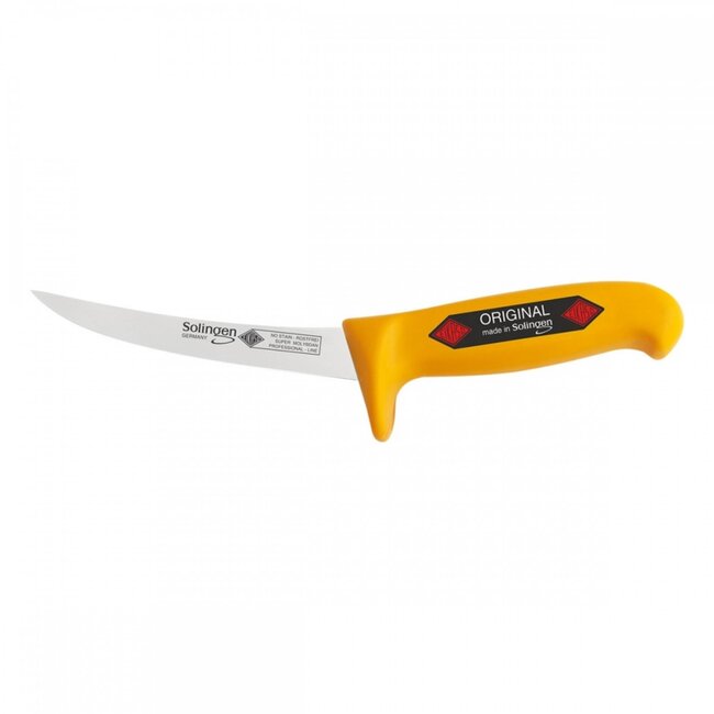 Eikaso Solingen Uitbeenmes met Gebogen Lemmet 16 cm – Stijf – Geel Profitect Heft