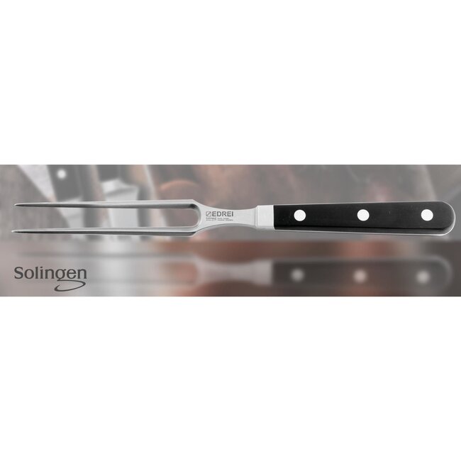 Eikaso Solingen Vleesvork 16 cm met Stijf Lemmet – Ergonomisch Gastro Handvat – Grillmasters' Keuze