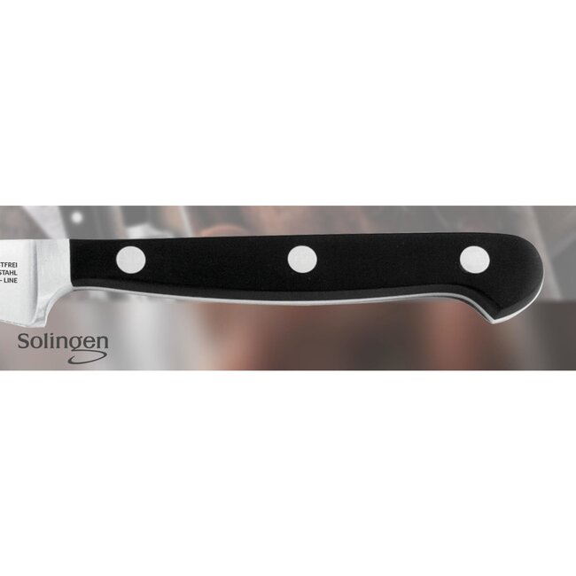 Eikaso Solingen Tourneermes met Krom Lemmet 7 cm – Ergonomisch Gastro Heft – Zwart