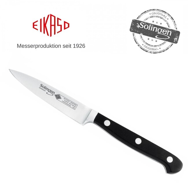 Eikaso Solingen Officemes met 9 cm RVS Lemmet – Zwart Gastro Heft – Perfect voor Precisiesnijden