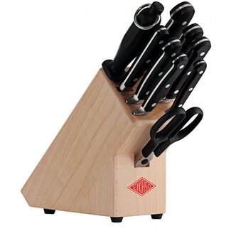 Eikaso Solingen 10-Delige RVS Messenset met Houten Blok – Professionele Gastro Handvatten Eikaso Solingen 10-Delige RVS Messenset met Houten Blok – Professionele Gastro Handvatten
